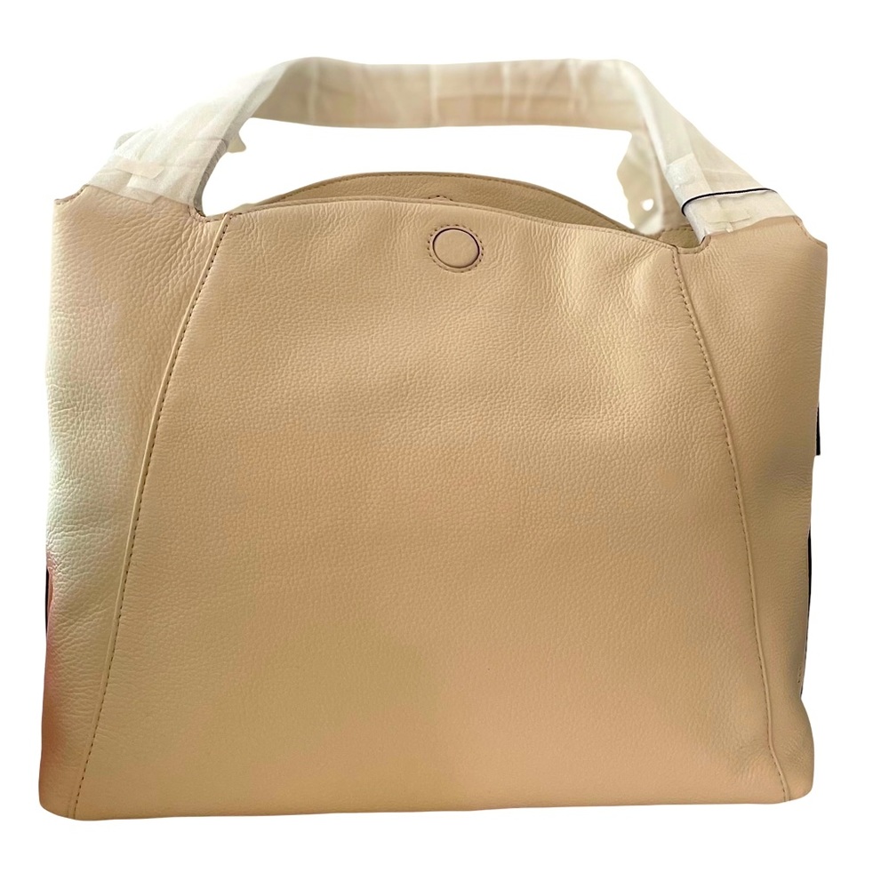 Donna Karan Ivory Leather Hobo Bag